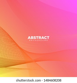 Abstract orange flowing lines background. EPS 10 Vector