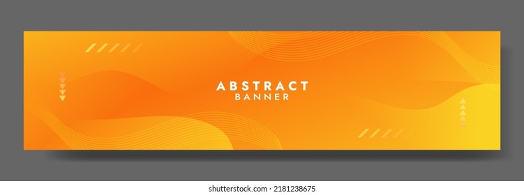 Abstract Orange Fluid Banner Template. Modern background design. gradient color. Dynamic Waves. Liquid shapes composition. Fit for banners