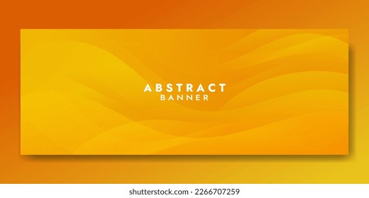 Resumen De La Plantilla De Banner De Fluido Naranja. Diseño de fondo moderno. color de gradiente. Ondas dinámicas. Composición de formas líquidas.  Ajustar para banderas