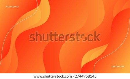 Abstract Orange Fluid Wave Background with Smooth Gradient