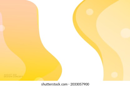 Abstract orange fluid waves banner design template for media promotion space. Vector