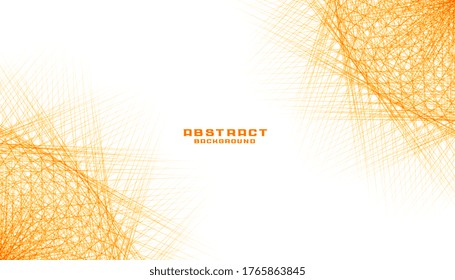 abstract orange fractal lines mesh background design