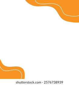 Abstract Orange Frame Background Design Template
