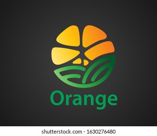 abstract orange Fruit Farm Garden Barn Logo design inspiration