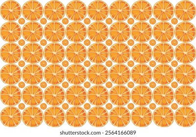 abstract orange fruit slice background vector pattern