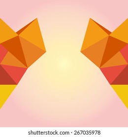 Abstract orange geometric background