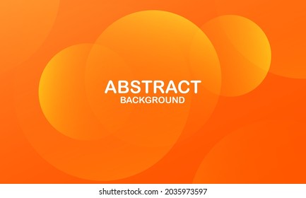 Abstract orange geometric background with circles. Vector illustration