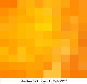 Abstract Orange geometric Background, Creative Design Templates. Pixel art Grid Mosaic, 8 bit vector background.