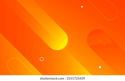 Projeto de fundo geométrico laranja abstrato. Vetor Eps10