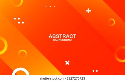 Abstract orange geometric background. Dynamic shapes composition. Cool background design for posters. Eps10 vector