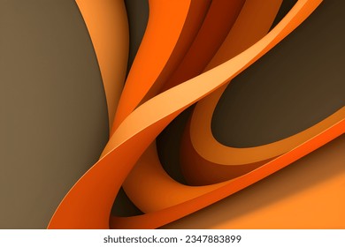 Abstract orange geometric background. Dynamic shapes composition. Vector illustration.