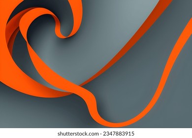 Abstrakter orangefarbener geometrischer Hintergrund. Dynamische Formen-Zusammensetzung. Vektorgrafik.