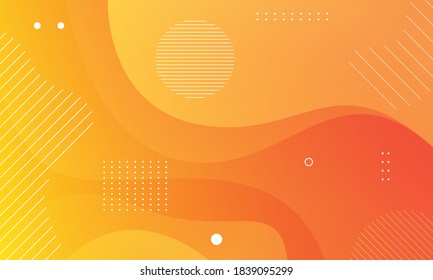 Abstract orange geometric background. Fluid shapes composition. Eps10 vector