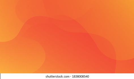 Abstract orange geometric background. Liquid color background design. Fluid shapes composition. Eps10 vector