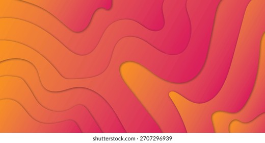 Abstract orange geometric background. Liquid color background design. Fluid shapes composition. Eps10 