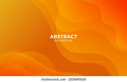 Abstract Orange geometric background. Modern background design. Liquid color. Fluid shapes composition. Fit for presentation design. website, basis for banners, wallpapers, brochure, posters