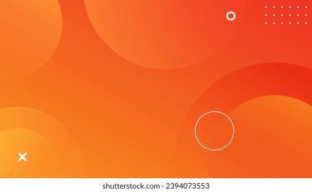 Abstract orange geometric background. Modern minimal vector design template. Vector illustration