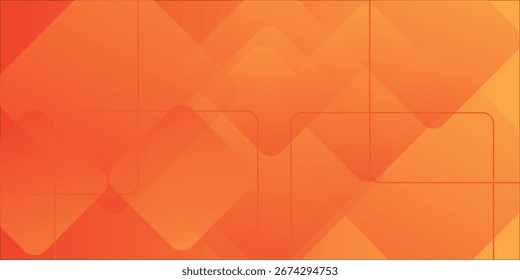 Abstract Orange Geometric Background with Overlapping Squares and Minimalistic Design eps10