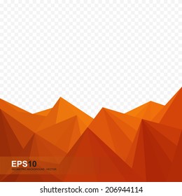 Abstract orange geometric background - Vector