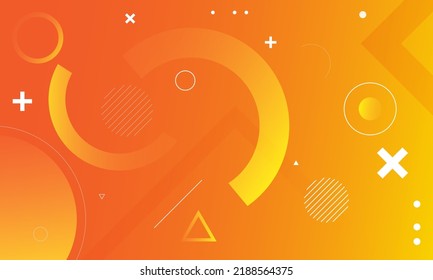 Abstract orange geometric background. Vector illustration