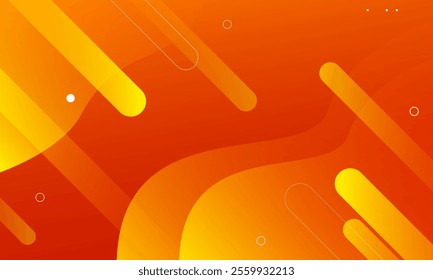 Abstract orange geometric background. Vector illustration