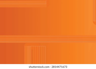 Abstract orange geometric circuit pipe network with linear grid patterns pipes