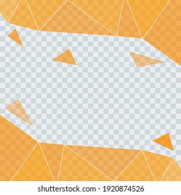 Abstract orange geometric gradient background with polygonal shape. Modern template.