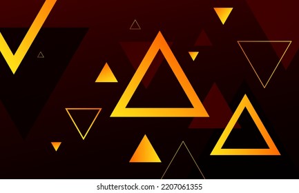 Abstract orange geometric gradient background. Vector illustration