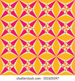 Abstract orange geometric hipster fashion pillow pattern
