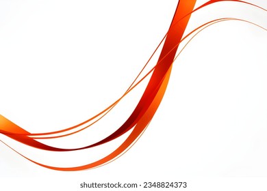 Abstract orange geometric. Isolate on white background. Vector illustration.