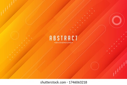 Abstract orange geometric shapes backround with scratches effect.  Graphic design element. Elegant decoration.