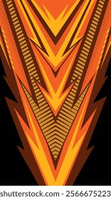 Abstract orange geometric stripes modern racing background for sublimation sports jersey
