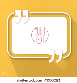 Abstract Orange Geometrical Quotation Marks Design Bubble With Your Text Eps 10 Stock Vector Illustration
