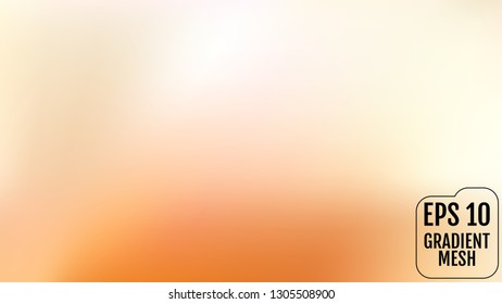 Abstract orange and gold blurred gradient background with light. Holiday backdrop. Vector illustration. Celebration concept for your graphic design, banner, poster, user interface or app.