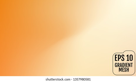 Abstract orange and gold blurred gradient background with light. Holiday backdrop. Vector illustration. Celebration concept for your graphic design, banner, poster, user interface or app.