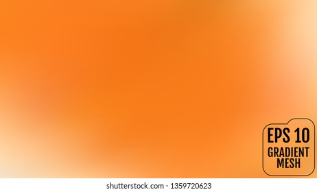 Abstract orange and gold blurred gradient background with light. Holiday backdrop. Vector illustration. Celebration concept for your graphic design, banner, poster, user interface or app.