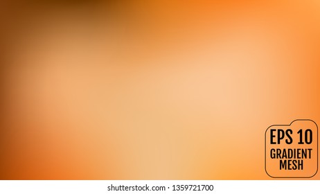 Abstract orange and gold blurred gradient background with light. Holiday backdrop. Vector illustration. Celebration concept for your graphic design, banner, poster, user interface or app.