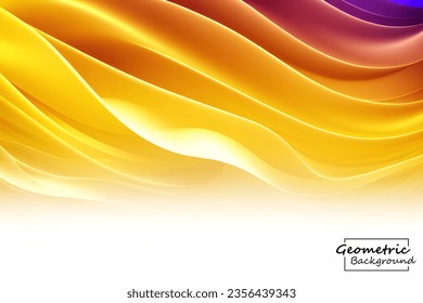 Abstract orange and gold geometric background. Dynamic shapes composition. Vector illustration.