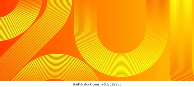 Abstract orange gradient background with dynamic shapes composition design background vector illustration eps10. Geomatric diagonal rounded lines. Futuristic concept.