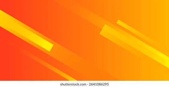 Abstract orange gradient background. Geometric diagonal lines. Design elements.  Dynamic shapes composition. Vector EPS10.