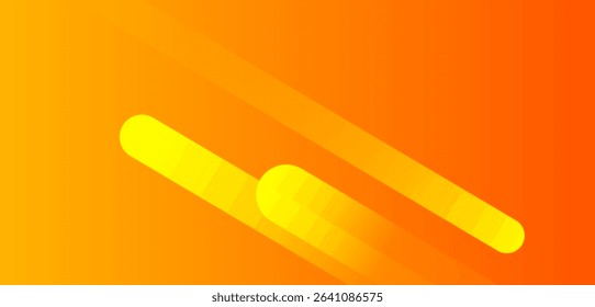 Abstract orange gradient background. Geometric diagonal rounded lines. Design elements.  Dynamic shapes composition. Vector EPS10.