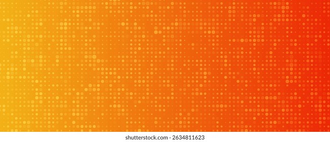 Abstract orange gradient background, halftone pattern, vector abstract trendy geometric graphic design. Simple minimal square and dots halftone yellow and orange gradient pattern background