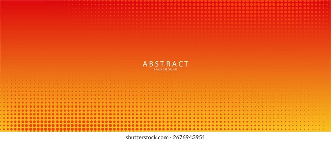 Abstract orange gradient background, halftone pattern, vector abstract trendy geometric graphic design. Simple minimal square and dots halftone yellow and orange gradient pattern background