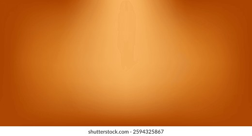 Abstract orange gradient background. light and shadow on the backdrop with dimensions. hot tone wall with intense color.