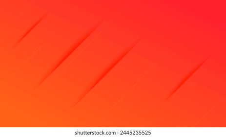 Fondo de degradado naranja Abstractas con líneas y sombras. Anuncio de encabezado. Fondo de presentación abstracto brillante. Ilustración vectorial
