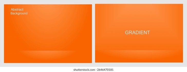 Abstract Orange Gradient Background, for Presentation and Design, Studio showroom product background, fashion runway mockup scene. vector illustration