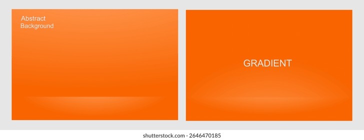 Abstract Orange Gradient Background, for Presentation and Design, Studio showroom product background, fashion runway mockup scene. vector illustration
