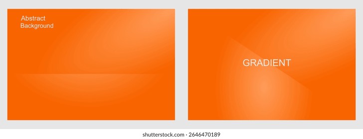 Abstract Orange Gradient Background, for Presentation and Design, Studio showroom product background, fashion runway mockup scene. vector illustration