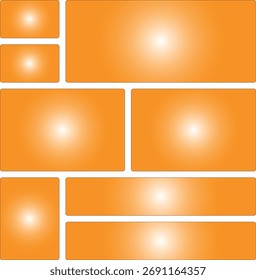 Abstract Orange Gradient Background with Rounded Rectangles for Web Design