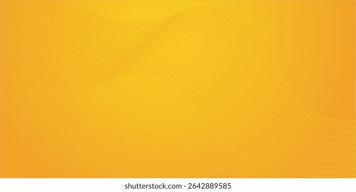 Abstract orange gradient background with shining lines waves. Minimalist background for banner, poster, cover, brochure, flyer, website